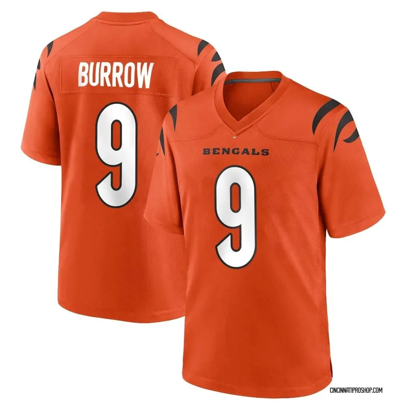 Nike Men's Cincinnati Bengals Joe Burrow #9 Orange T-Shirt