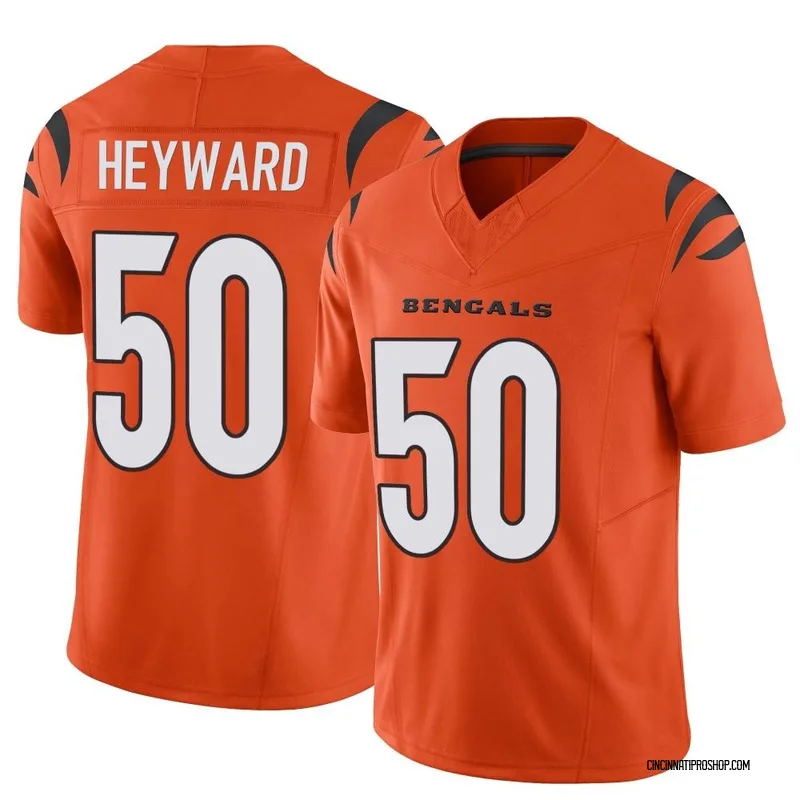 Orange Men's Shaka Heyward Cincinnati Bengals Limited Vapor F.U.S.E. Jersey