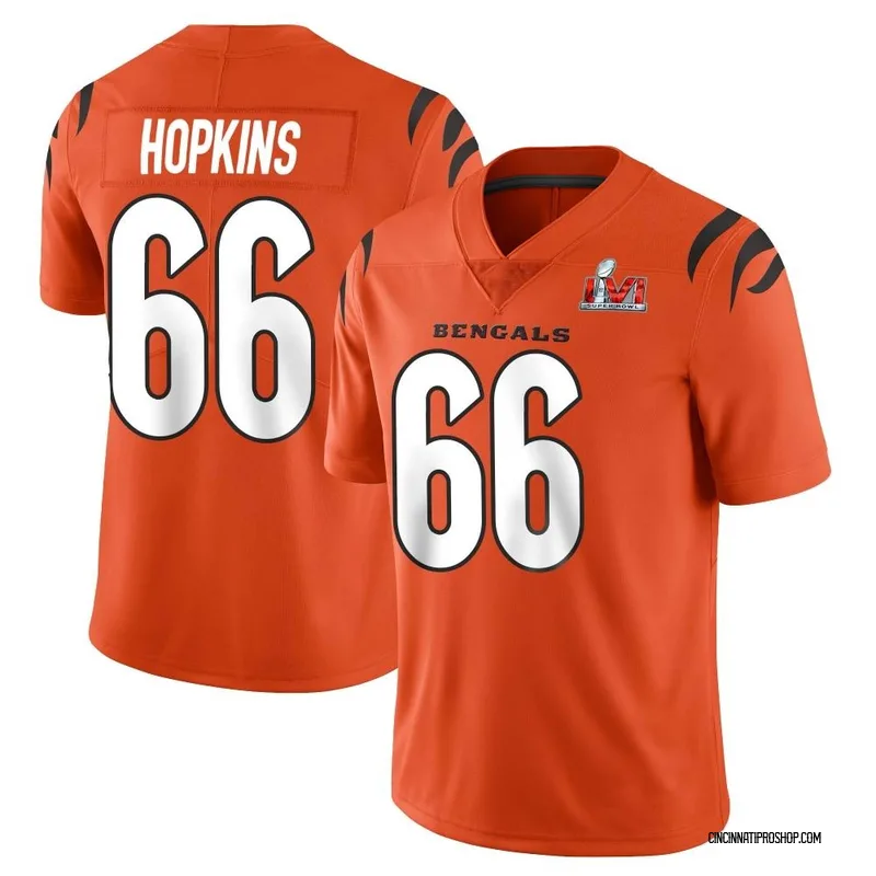 Trey Hopkins 66 Cincinnati Bengals Super Bowl LVII Men Game Jersey- Orange  - Bluefink