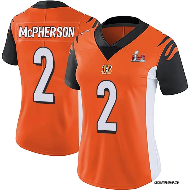 Evan McPherson Youth Game Orange Cincinnati Bengals Jersey