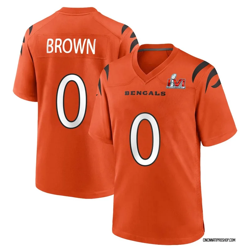 Orange Youth Ben Brown Cincinnati Bengals Game Super Bowl LVI Bound Jersey