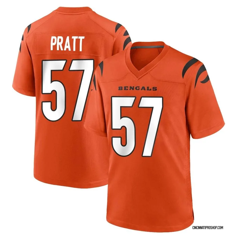 Men's Cincinnati Bengals #57 Germaine Pratt White Vapor Untouchable Limited  Player 100th Season Football Jersey Size S