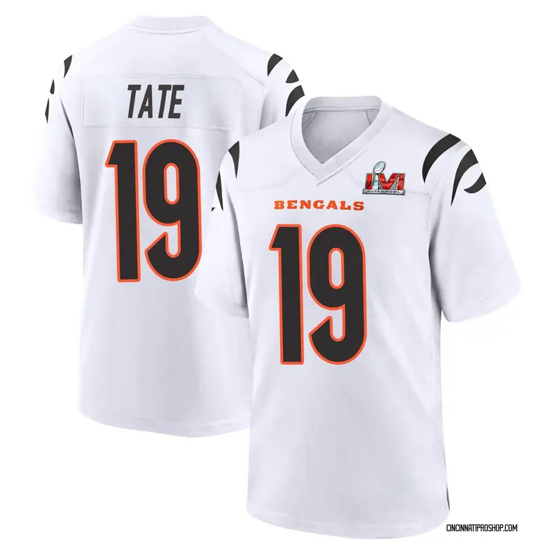 White Men's Auden Tate Cincinnati Bengals Game Super Bowl LVI Bound Jersey