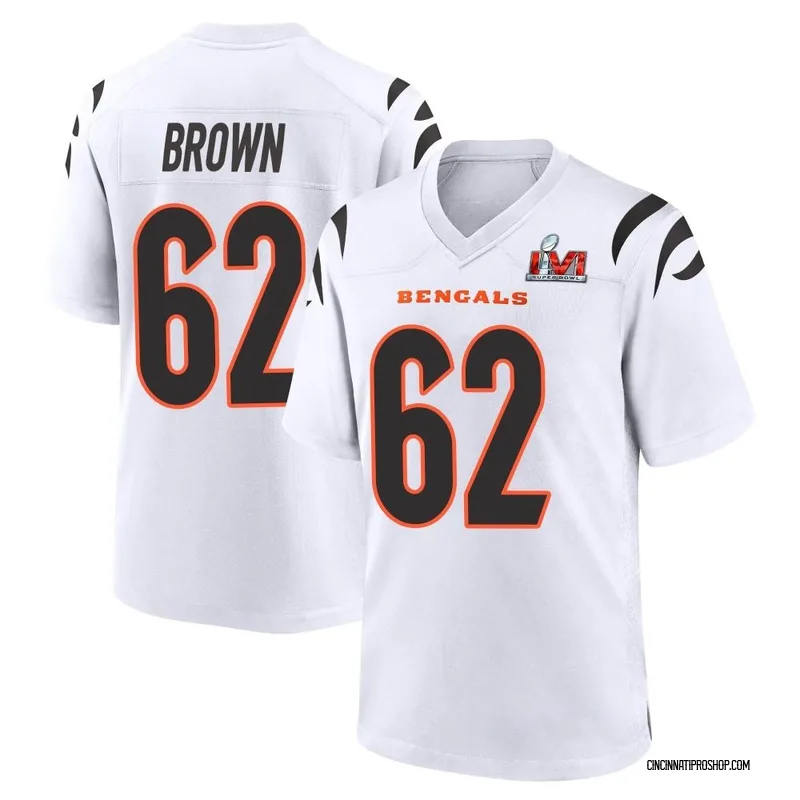 White Men's Ben Brown Cincinnati Bengals Game Super Bowl LVI Bound Jersey