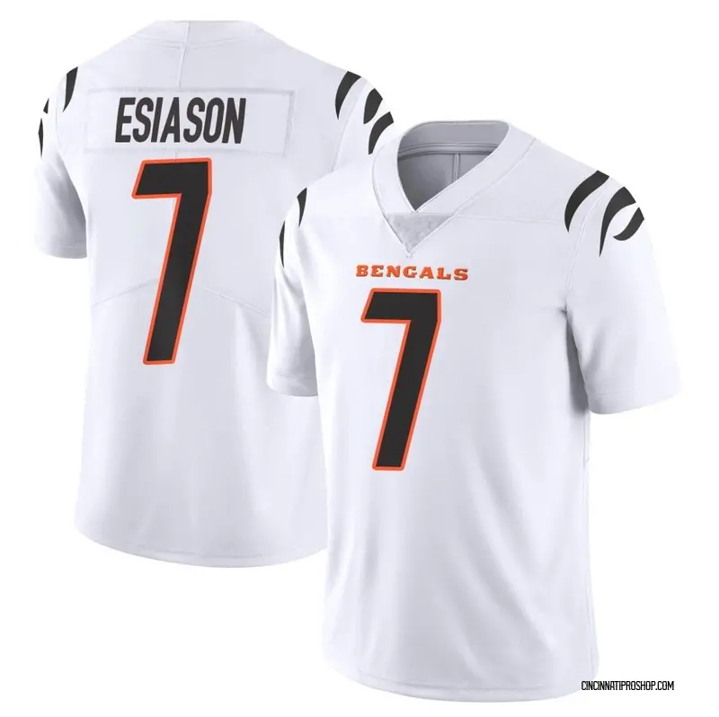 Women's Cincinnati Bengals #7 Boomer Esiason Limited Silver Inverted Legend  100th Season Football Jersey Size S