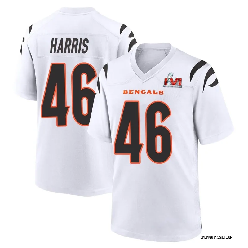 White Men's Clark Harris Cincinnati Bengals Legend Color Rush Super Bowl  LVI Bound Jersey