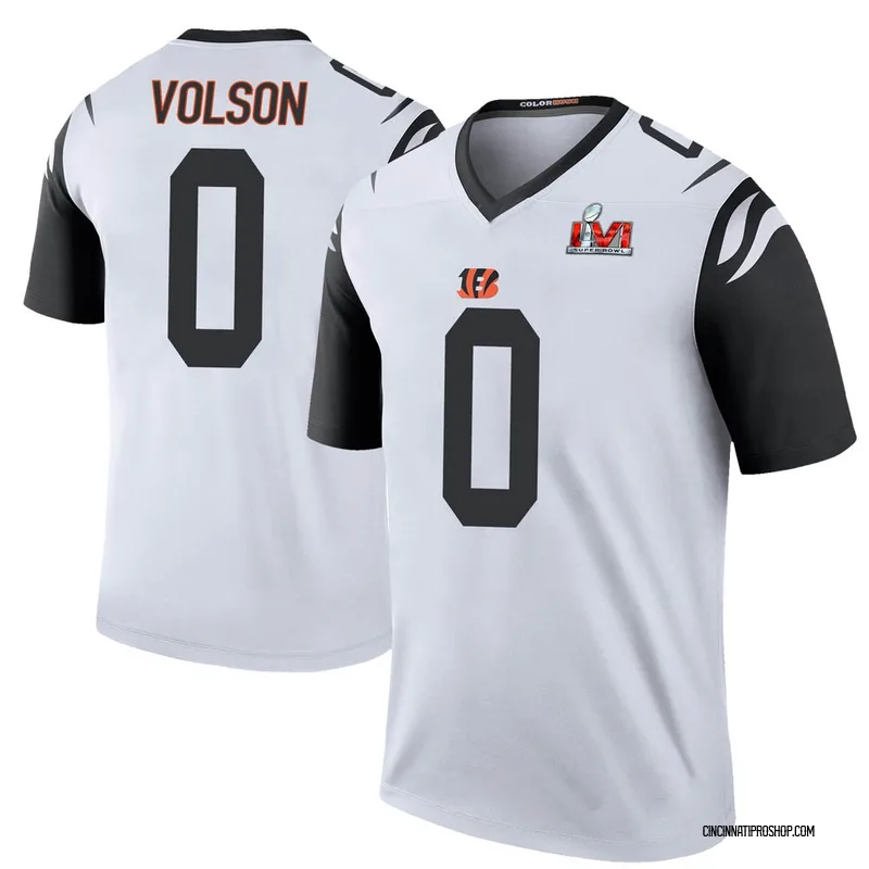 Cordell Volson Cincinnati Bengals Men's Legend White Color Rush T-Shirt