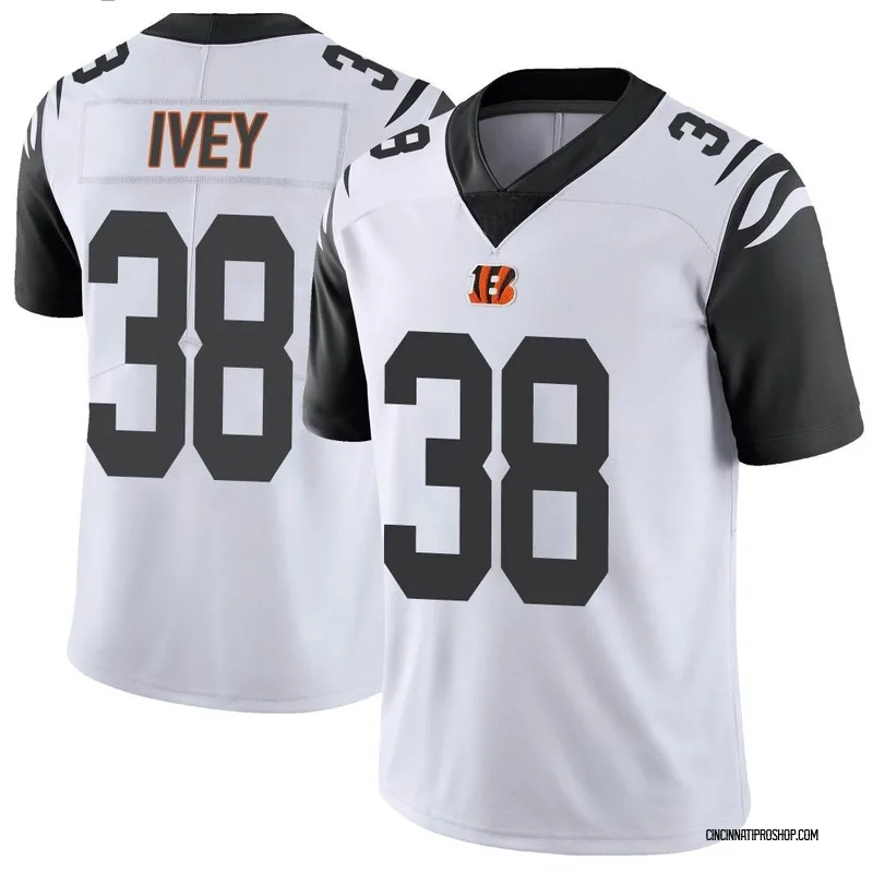 DJ Ivey Men's Nike White Cincinnati Bengals Game Custom Jersey Size: Extra Large