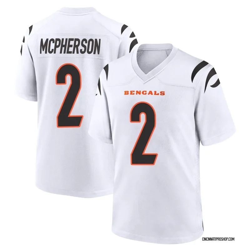 White Men's Evan McPherson Cincinnati Bengals Game Jersey