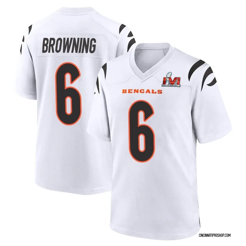 Youth Jake Browning Cincinnati Bengals Legend Silver Super Bowl LVI Bound  Jersey