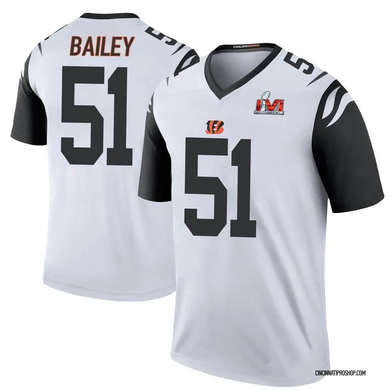 White Youth Markus Bailey Cincinnati Bengals Legend Color Rush Super Bowl  LVI Bound Jersey