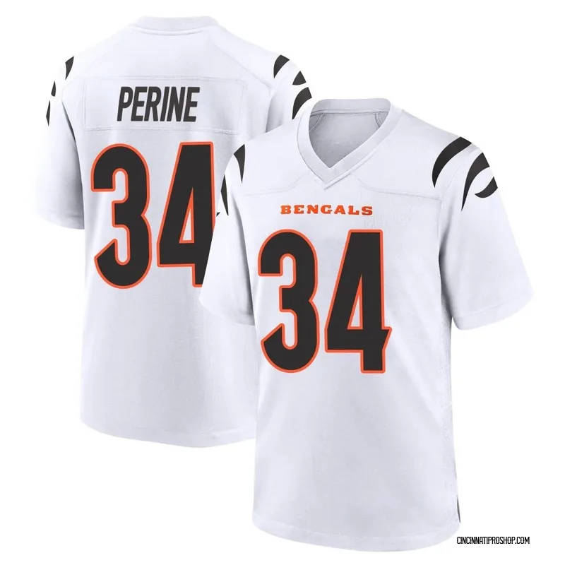 Samaje Perine Cincinnati Bengals Men's Black Name & Number Logo Long Sleeve  T-Shirt 