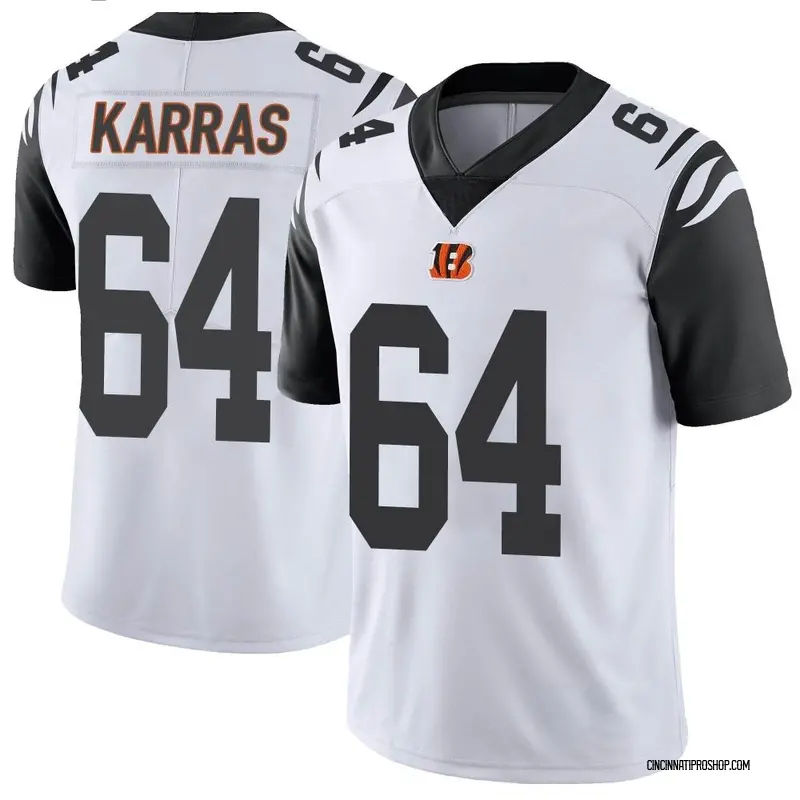 Ted Karras Men's Nike White Cincinnati Bengals Game Custom Jersey Size: 3XL