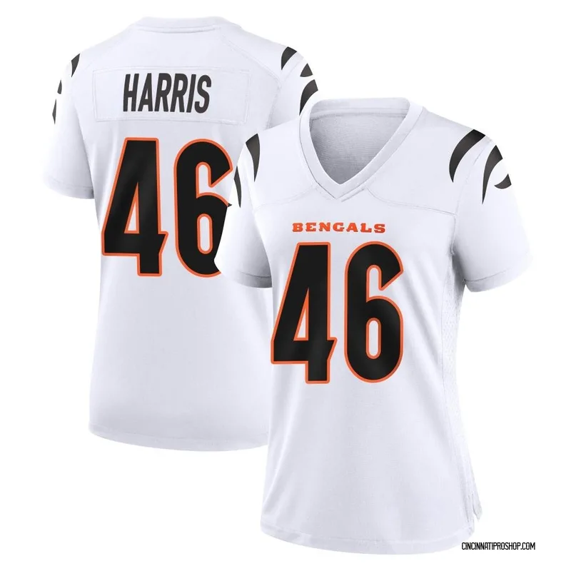 Clay Johnston White Cincinnati Bengals Game-Used #44 Jersey vs. Kansas City  Chiefs on January 30 2022