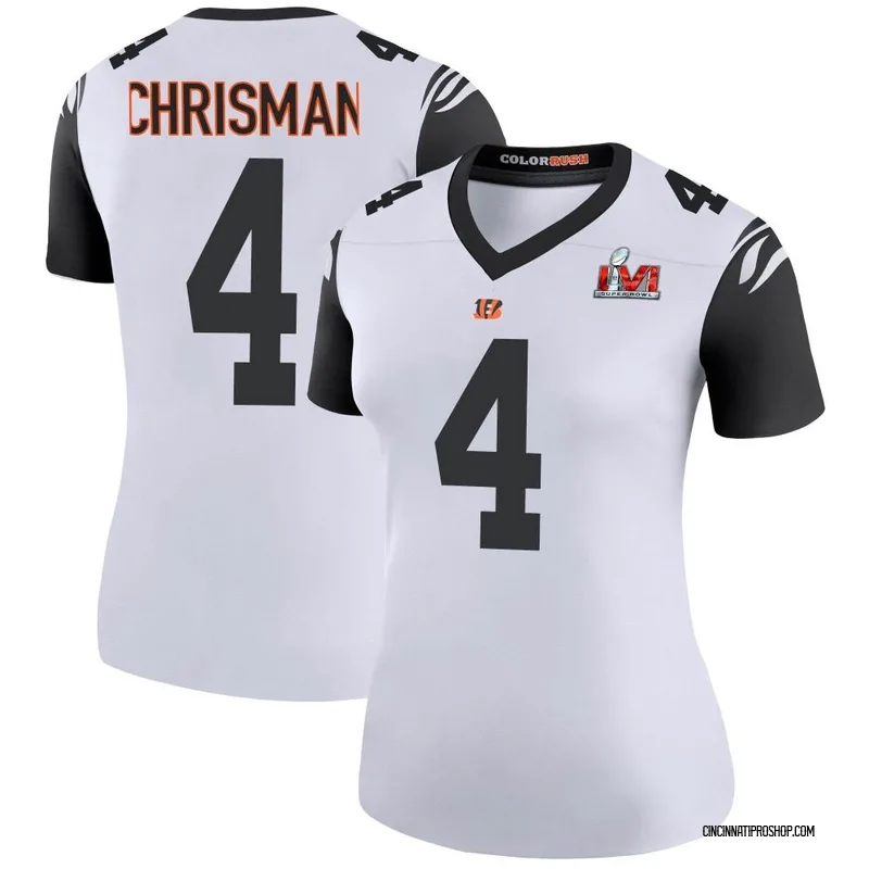 Black Youth Drue Chrisman Cincinnati Bengals Legend Super Bowl LVI