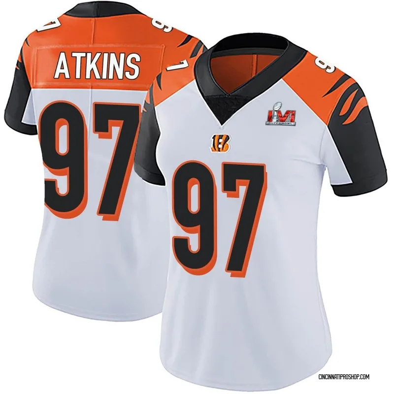 Geno Atkins Cincinnati Bengals Game-Used #97 White Jersey vs