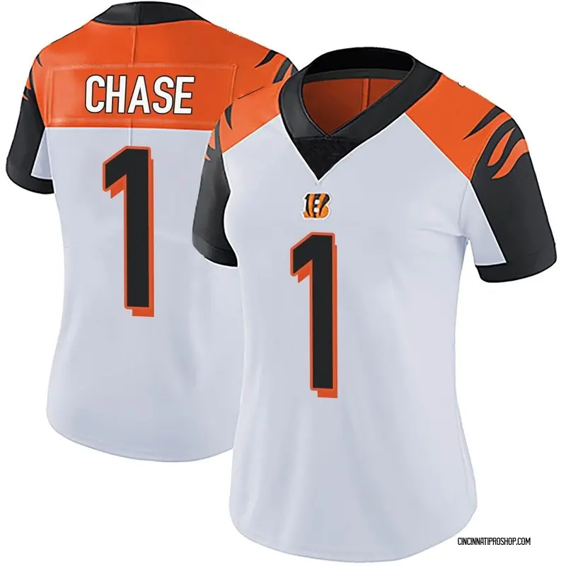 Men's Nike Ja'Marr Chase Orange Cincinnati Bengals Vapor F.U.S.E. Limited Jersey