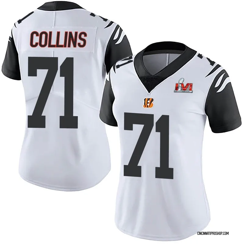 Women's Nike Cincinnati Bengals La'el Collins White Color Rush Super Bowl  LVI Bound Jersey - Legend