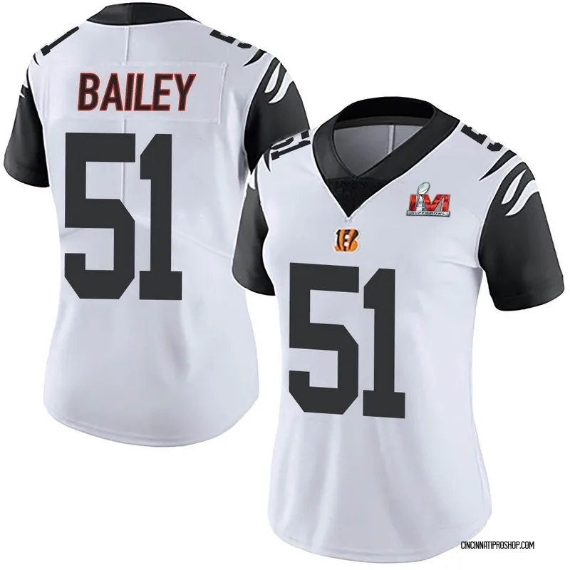 White Youth Markus Bailey Cincinnati Bengals Legend Color Rush Super Bowl  LVI Bound Jersey