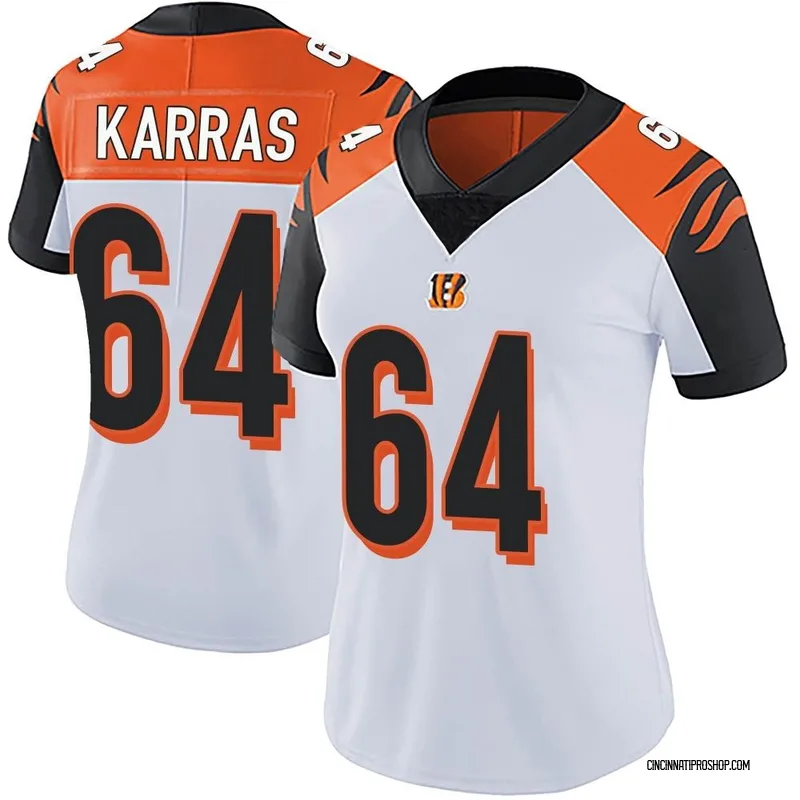 White Women's Ted Karras Cincinnati Bengals Limited Vapor