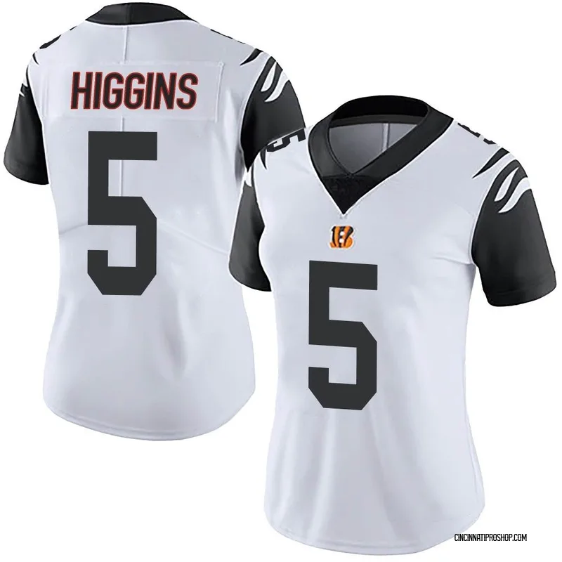 White Women's Tee Higgins Cincinnati Bengals Limited Color Rush