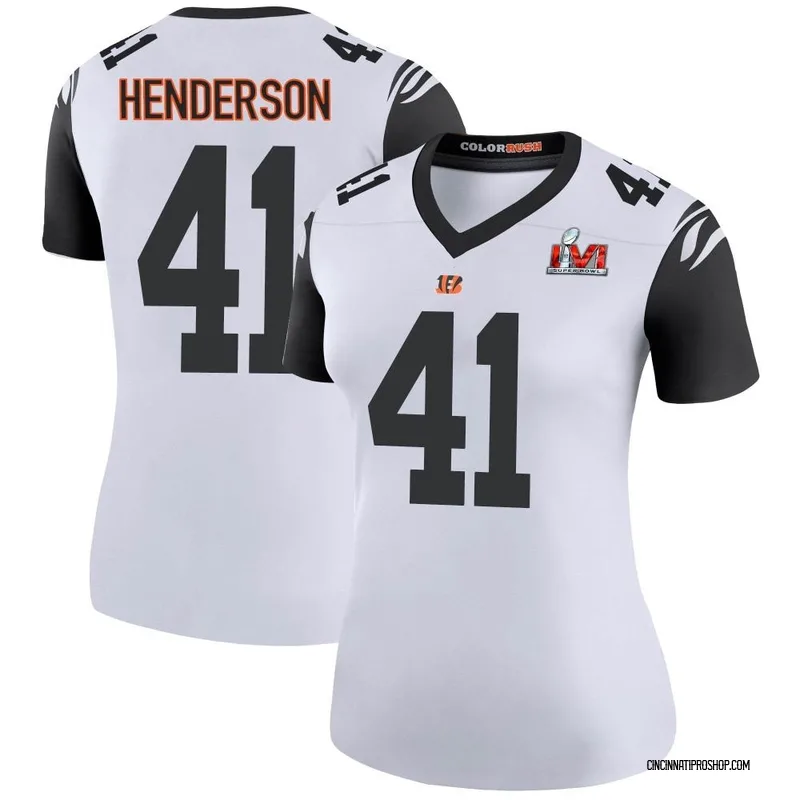 White Youth Trayvon Henderson Cincinnati Bengals Legend Color Rush Super  Bowl LVI Bound Jersey