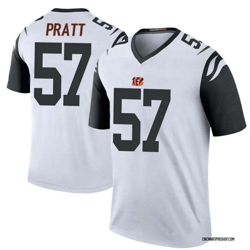 Youth Cincinnati Bengals #57 Germaine Pratt Limited Silver Inverted Legend  100th Season Football Jersey Size S