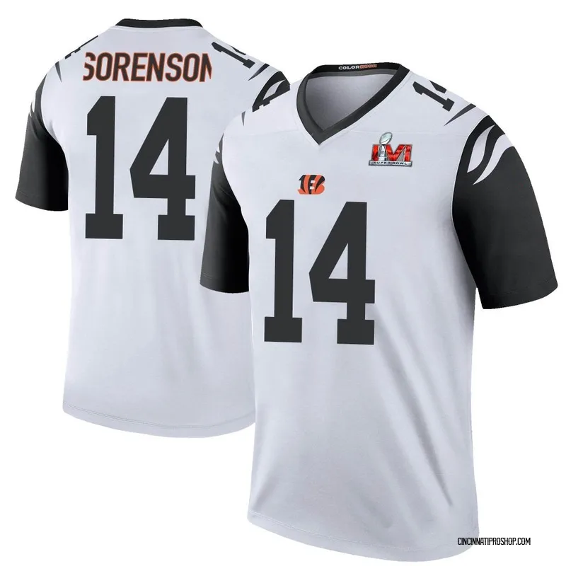 White Youth Joe Burrow Cincinnati Bengals Legend Color Rush Super Bowl LVI  Bound Jersey