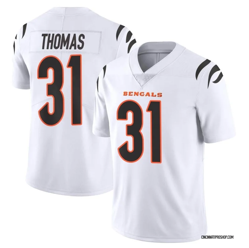 Mike Thomas White Cincinnati Bengals Game-Used #80 Jersey vs. Kansas City  Chiefs on January 30 2022