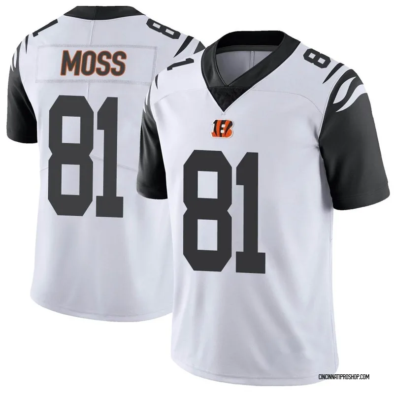 Black Men's Thaddeus Moss Cincinnati Bengals Game Team Color Jersey