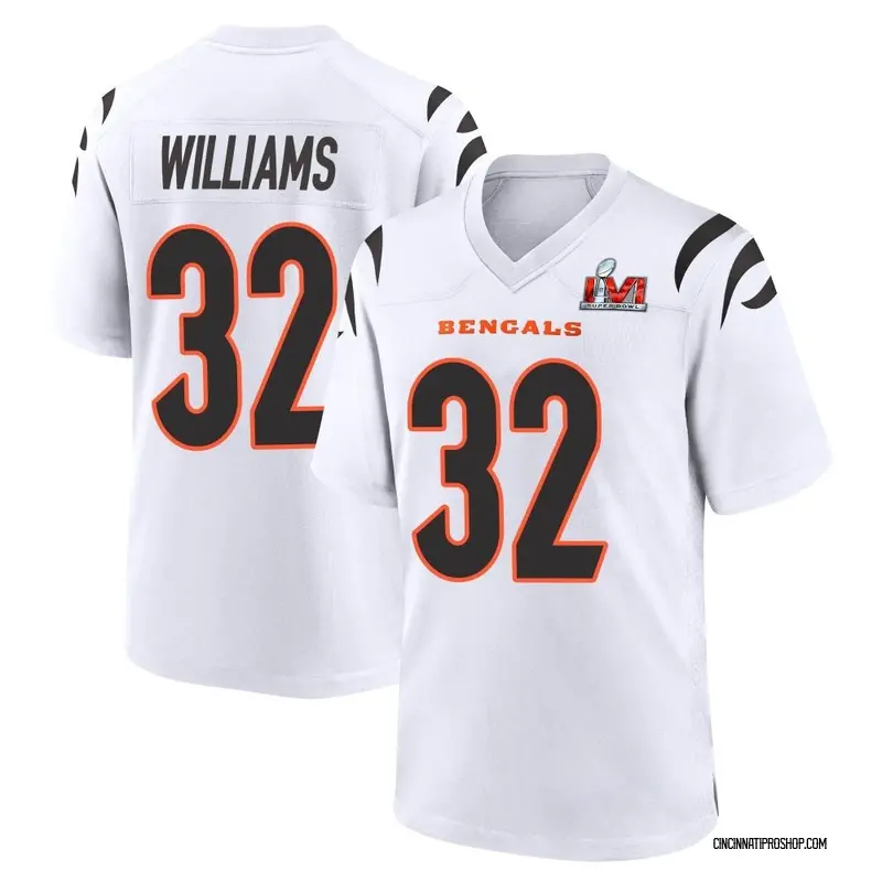 Youth 2021 Cincinnati Bengals #32 Trayveon Williams White Game Jersey